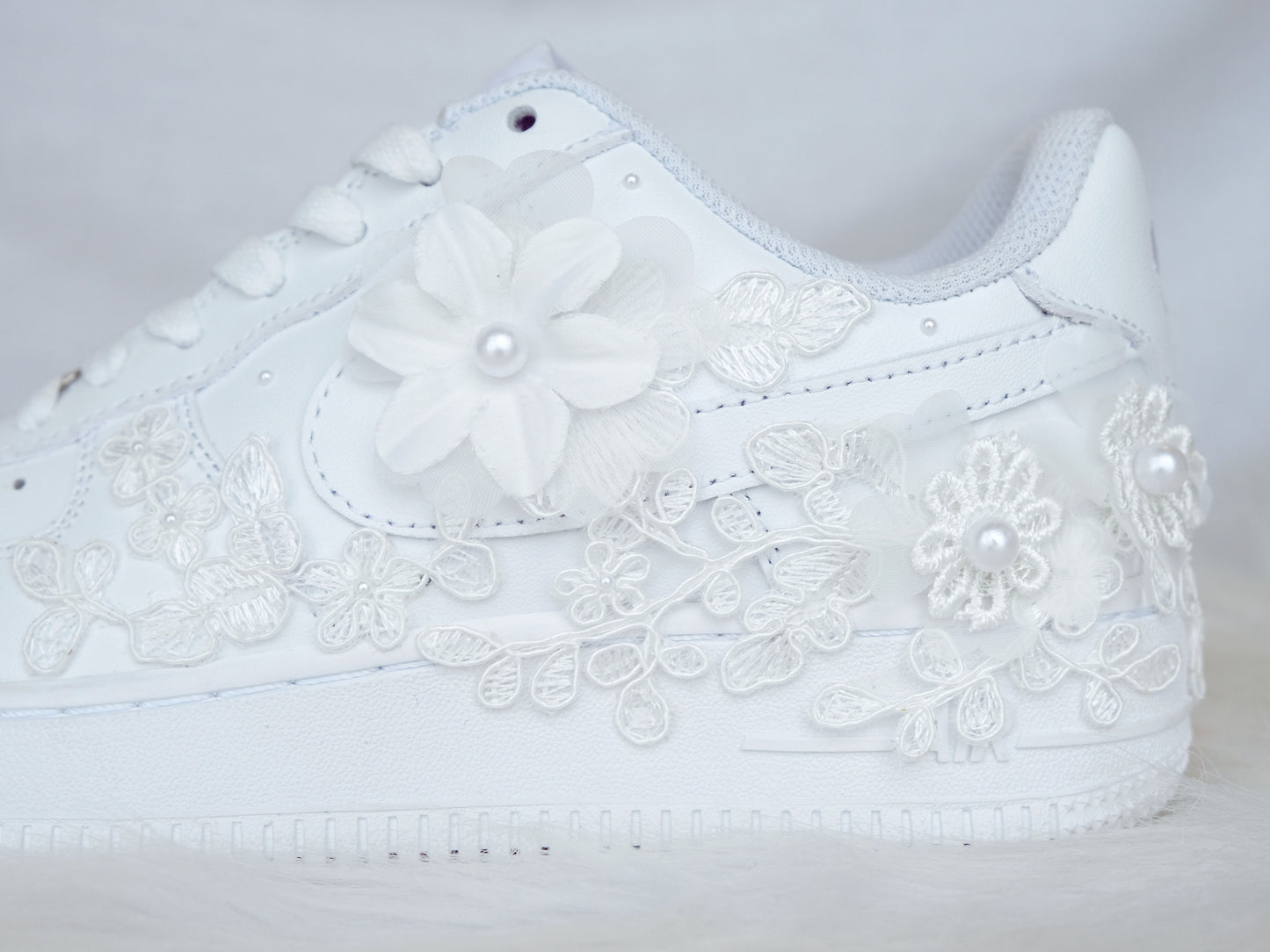 Bridal Air Force 1 Luxury Floral Embroidered Sneakers • Bridal Shoes • Wedding Nike • Air Force 1 Wedding Shoes • Quinceañera Shoes • REN_07
