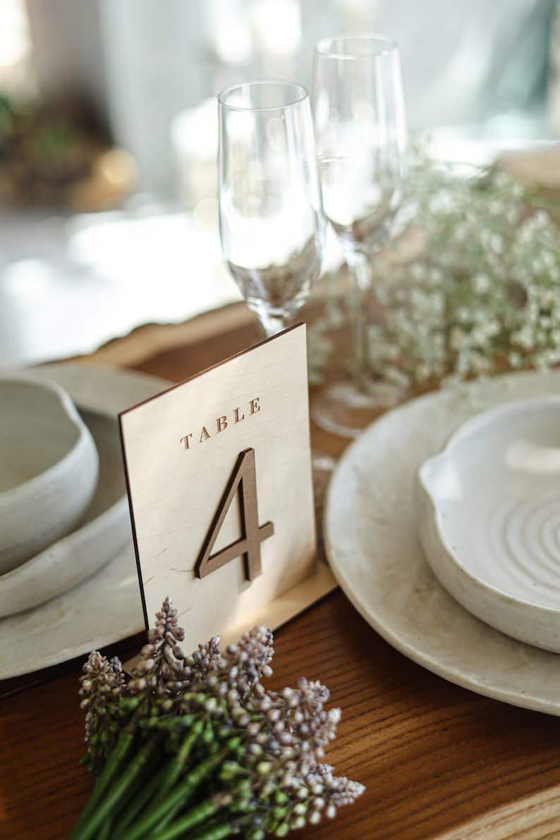 Wooden Wedding Table Number - Wedding Table Decor, Rustic Country Wedding, Custom Table Sign, Rustic Country Wedding, Custom Table Sign