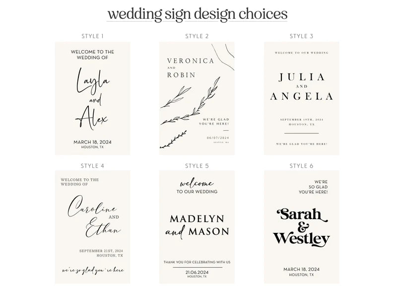 Classic Wedding Sign, Minimalist Wedding Sign, Custom Wedding Print, Welcome Wedding, Wedding Decoration, Personalized Wedding Sign