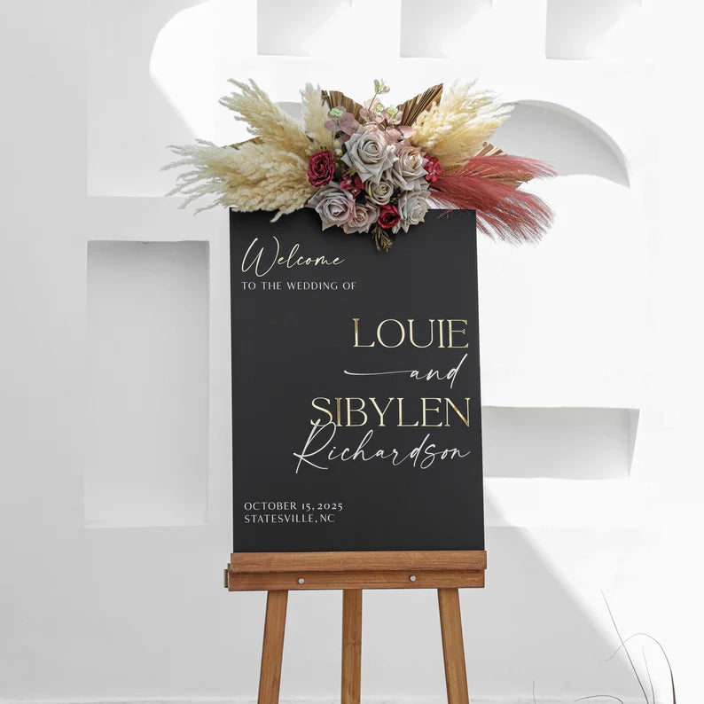 Wedding Welcome Sign, Last Name Acrylic Wedding Sign, Acrylic Wedding Welcome Sign, Ceremony Welcome Sign, Reception Signage