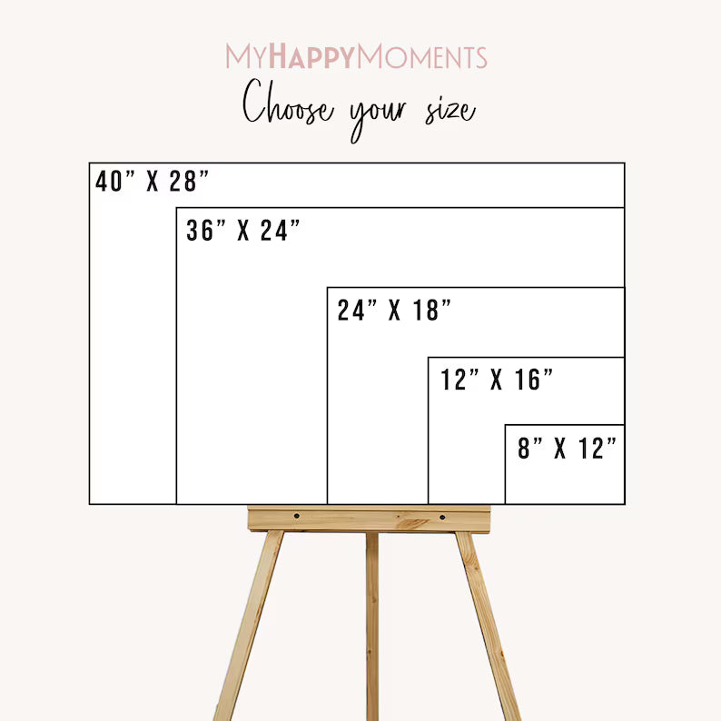 Wedding Welcome Sign, Custom Wedding Sign, Welcome To Our Wedding Sign, Wedding Board Vertical