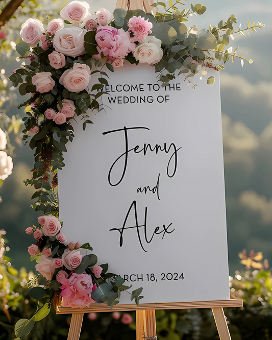 Classic Wedding Sign, Minimalist Wedding Sign, Custom Wedding Print, Welcome Wedding, Wedding Decoration, Personalized Wedding Sign
