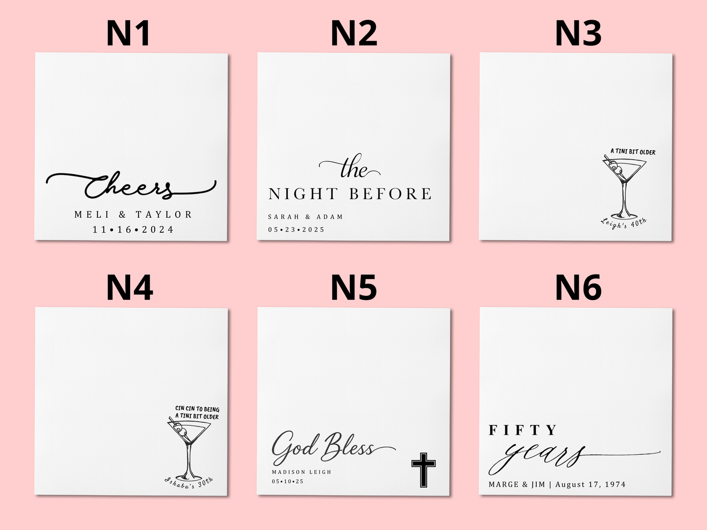 Custom Wedding Napkins With Name | Personalized Party Napkins with 100 Sheets | Any Text On Engagement Napkins