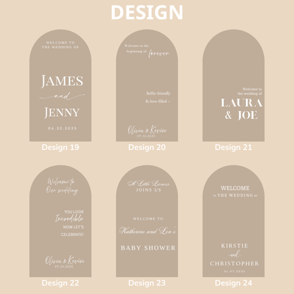 Welcome Wedding Sign | Customizable Names - For Mirror, Acrylic, Cardboard - Wedding Mirror Decal - To the Wedding of - Reception - Ceremony