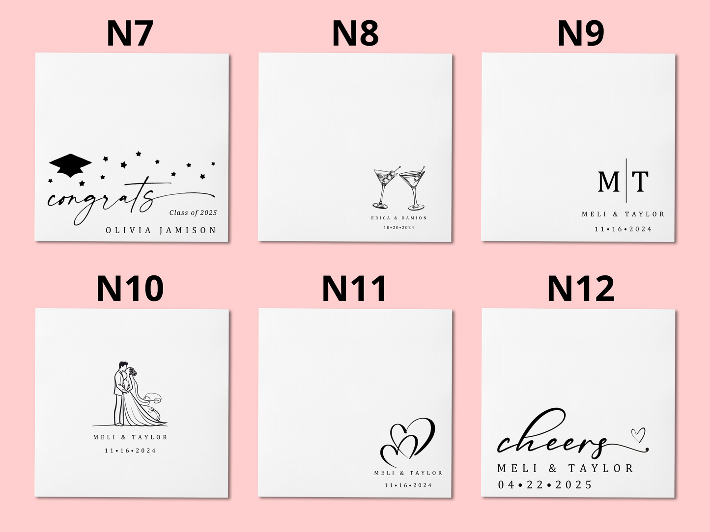 Custom Wedding Napkins With Name | Personalized Party Napkins with 100 Sheets | Any Text On Engagement Napkins