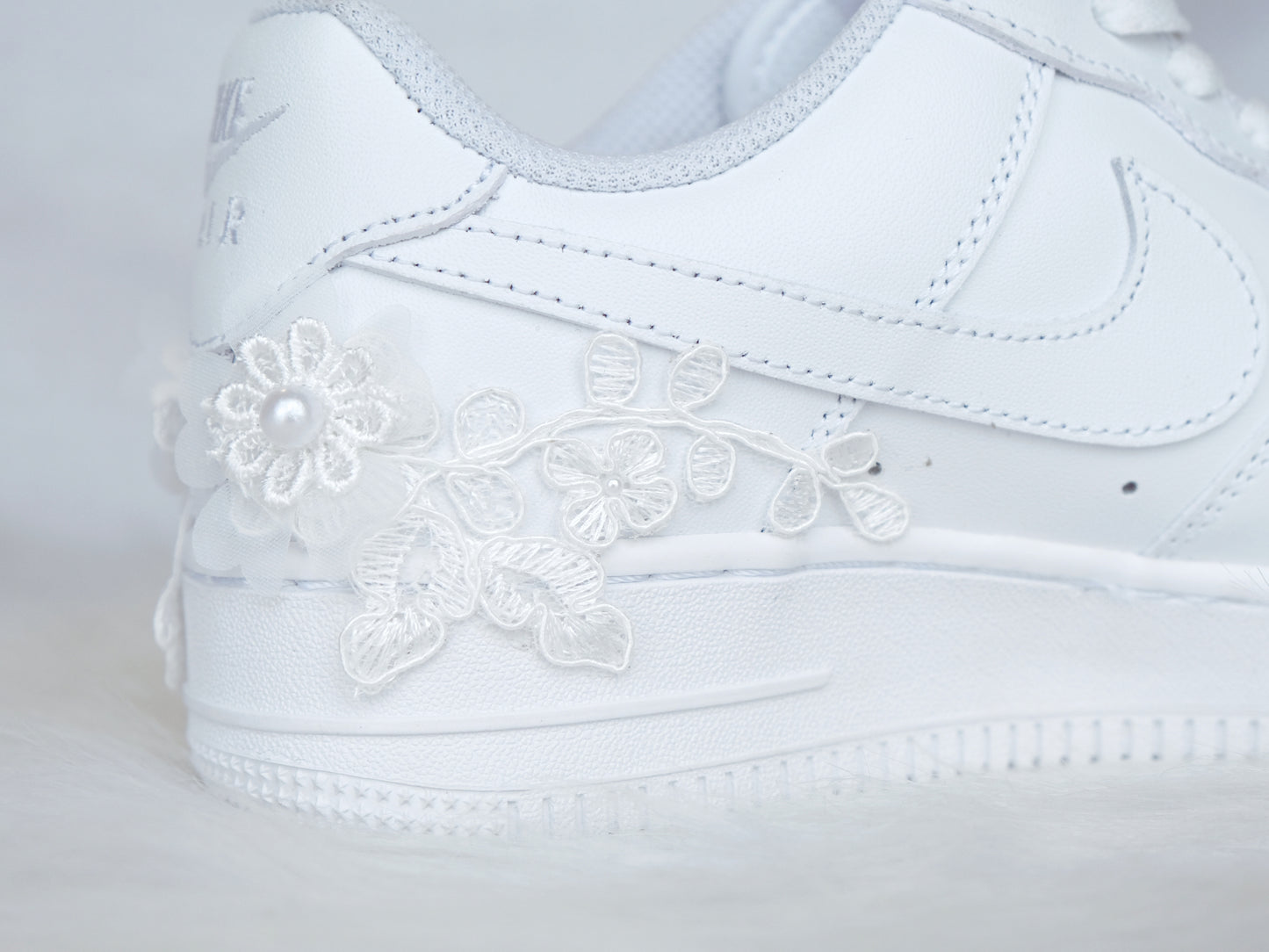 Bridal Air Force 1 Luxury Floral Embroidered Sneakers • Bridal Shoes • Wedding Nike • Air Force 1 Wedding Shoes • Quinceañera Shoes • REN_07
