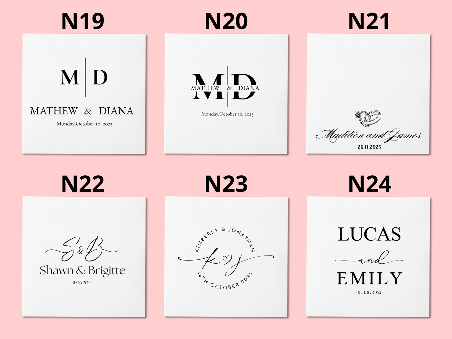 Custom Wedding Napkins With Name | Personalized Party Napkins with 100 Sheets | Any Text On Engagement Napkins