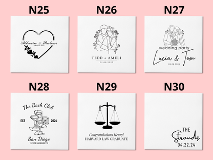 Custom Wedding Napkins With Name | Personalized Party Napkins with 100 Sheets | Any Text On Engagement Napkins