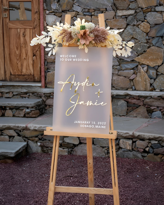 Frosted Acrylic Wedding Welcome Sign ,Acrylic Welcome Sign, Wedding Signage, Acrylic Wedding Sign, 3D Welcome Sign, Custom Wedding Sign