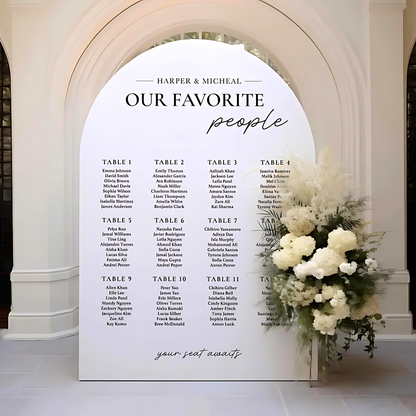 Wedding Seating Chart Acrylic Sign | Acrylic Table Seating Chart Wedding Sign | Custom Wedding Seating Chart Sign | Table Seating Chart Sign