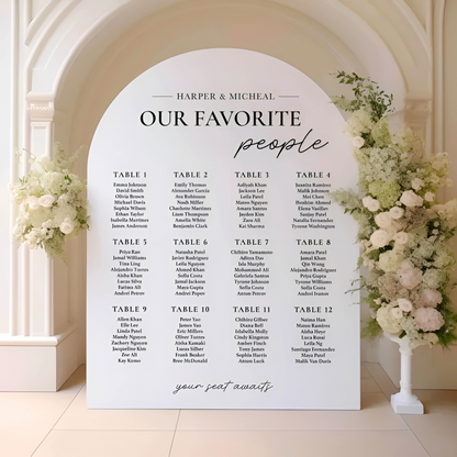 Wedding Seating Chart Acrylic Sign | Acrylic Table Seating Chart Wedding Sign | Custom Wedding Seating Chart Sign | Table Seating Chart Sign