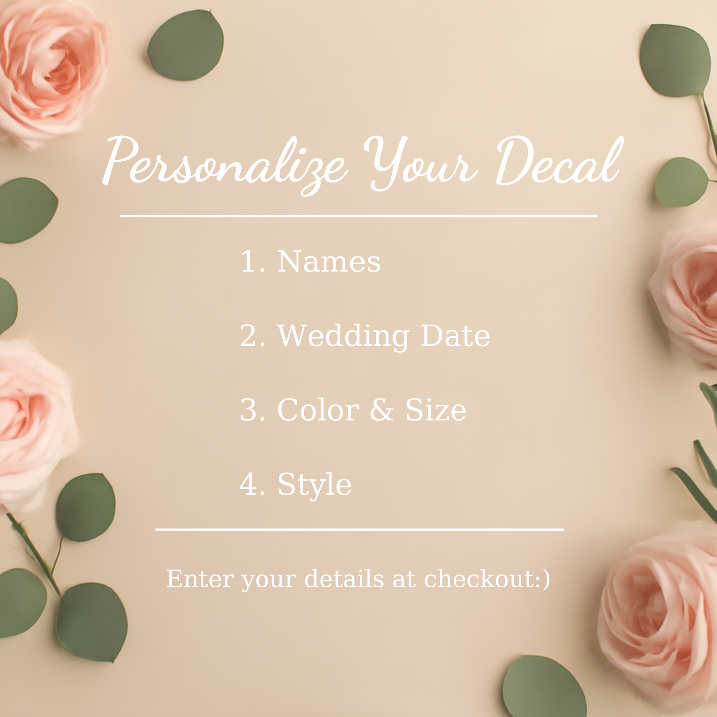Welcome Wedding Sign | Customizable Names - For Mirror, Acrylic, Cardboard - Wedding Mirror Decal - To the Wedding of - Reception - Ceremony