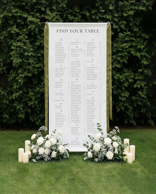 Custom Wedding Fabric Sign, Linen Wedding Welcome Sign, Modern Outdoor Wedding Banner, Personalized Wedding Decoration,Engagement Party Sign