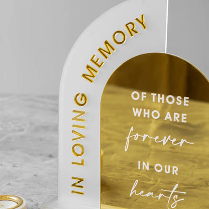In Loving Memory Wedding Sign ,Modern Script Acrylic Wedding Sign, Gold Mirror Wedding Memorial Sign, Wedding Memory Table Decor, Weddings