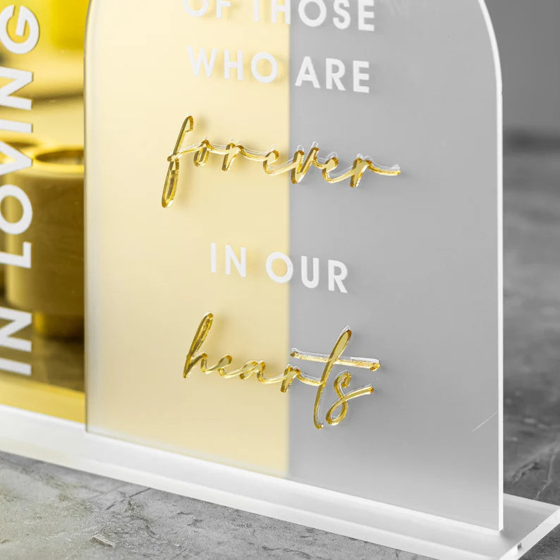 In Loving Memory Wedding Sign ,Modern Script Acrylic Wedding Sign, Gold Mirror Wedding Memorial Sign, Wedding Memory Table Decor, Weddings
