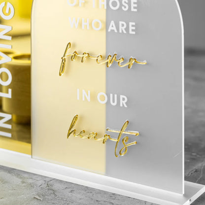 In Loving Memory Wedding Sign ,Modern Script Acrylic Wedding Sign, Gold Mirror Wedding Memorial Sign, Wedding Memory Table Decor, Weddings