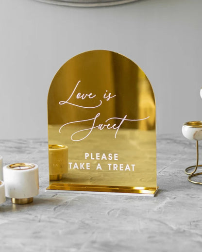 Set Of 4 Wedding Signs, In Loving Memory Wedding, Guestbook Sign, Cards And Gifts Sign, Memory Table Sign, Love is Sweet take a treat