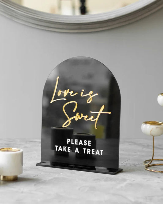 Set Of 4 Wedding Signs, In Loving Memory Wedding, Guestbook Sign, Cards And Gifts Sign, Memory Table Sign, Love is Sweet take a treat