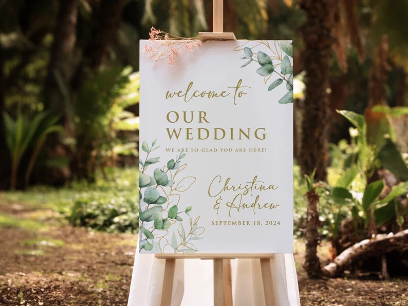 Classic Wedding Sign, Minimalist Wedding Sign, Custom Wedding Print, Welcome Wedding, Wedding Decoration, Personalized Wedding Sign