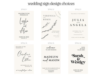 Classic Wedding Sign, Minimalist Wedding Sign, Custom Wedding Print, Welcome Wedding, Wedding Decoration, Personalized Wedding Sign