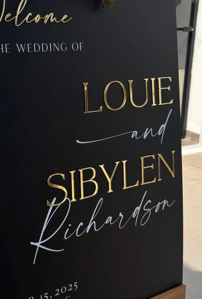 Wedding Welcome Sign, Last Name Acrylic Wedding Sign, Acrylic Wedding Welcome Sign, Ceremony Welcome Sign, Reception Signage