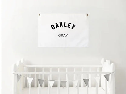 Baby name flag | canvas flag | nursery name sign | custom name banner | boho nursery decor | BF1