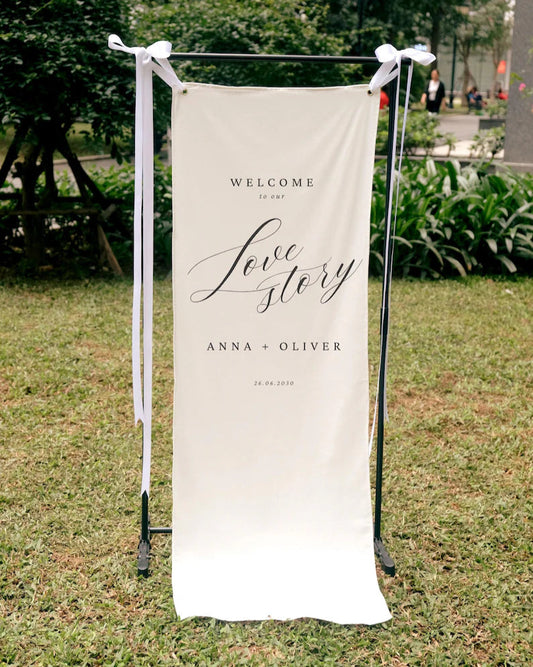 Fabric Wedding Welcome Sign, Personalised Wedding Welcome Sign, Fabric Sign, Custom Linen Wedding Signs, Boho Wedding, Wedding Welcome WS10