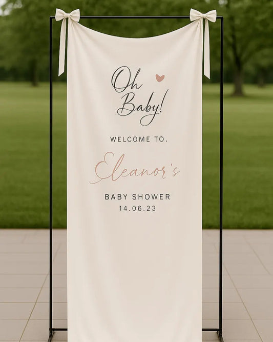 Welcome Sign for Baby Shower, Personalized Fabric Baby Shower Sign, Custom Baby Shower Sign, Custom Baby Shower Decor BS06