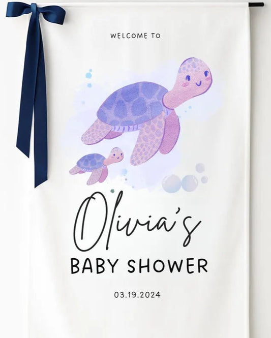 Personalized Fabric Baby Shower Sign, Custom Baby Shower Sign, Welcome Sign for Baby Shower, Custom Baby Shower Decor