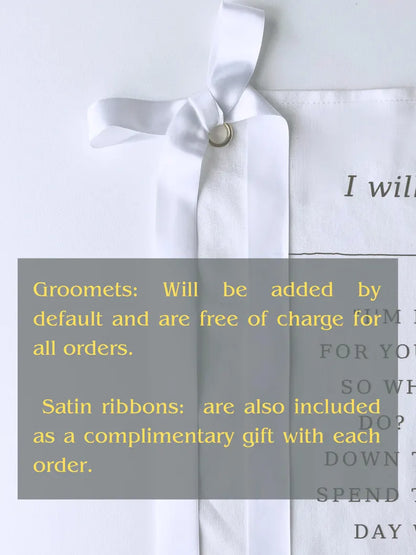 Linen Wedding Sign, Fabric Wedding Banner, Bridal Shower Sign, Wedding Drop, Baby Shower, Destination Wedding, With stand