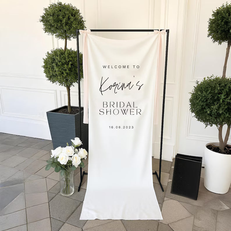Welcome Sign for Bridal Shower, Personalized Fabric Bridal Shower Sign, Custom Bridal Shower Sign, Custom Bridal Shower Decor