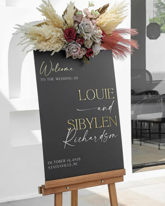 Wedding Welcome Sign, Last Name Acrylic Wedding Sign, Acrylic Wedding Welcome Sign, Ceremony Welcome Sign, Reception Signage