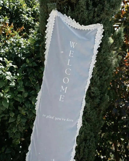 Wedding Fabric Welcome Sign, Linen Wedding Sign, Personalized Fabric Sign, Custom Wedding Banner, Modern Wedding Decor,Engagement Party Sign