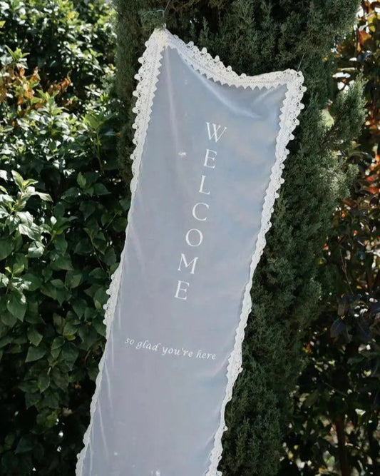 Wedding Fabric Welcome Sign, Linen Wedding Sign, Personalized Fabric Sign, Custom Wedding Banner, Modern Wedding Decor,Engagement Party Sign