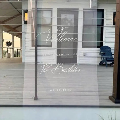 Sheer Wedding Sign, Romantic Wedding Sign, Wedding Backdrop, Voile Wedding Banner, Organza Wedding Sign, Fabric Welcome Sign