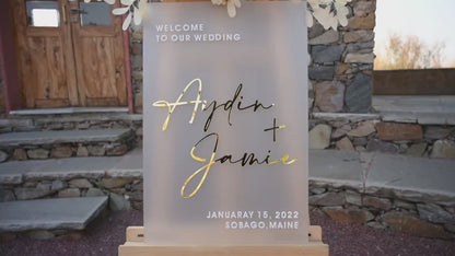 Frosted Acrylic Wedding Welcome Sign ,Acrylic Welcome Sign, Wedding Signage, Acrylic Wedding Sign, 3D Welcome Sign, Custom Wedding Sign