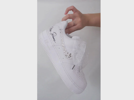Bridal Air Force 1 Luxury Floral Embroidered Sneakers • Bridal Shoes • Wedding Nike • Air Force 1 Wedding Shoes • Quinceañera Shoes • REN_07 (Copy)