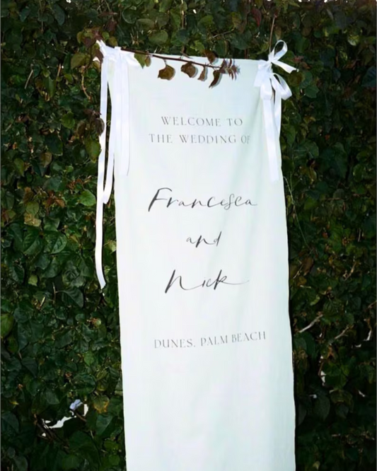 Wedding Welcome Sign, Modern Wedding Welcome Sign, Fabric Sign, Wedding Fabric Welcome Sign, Custom Linen Wedding Signs, Boho Wedding