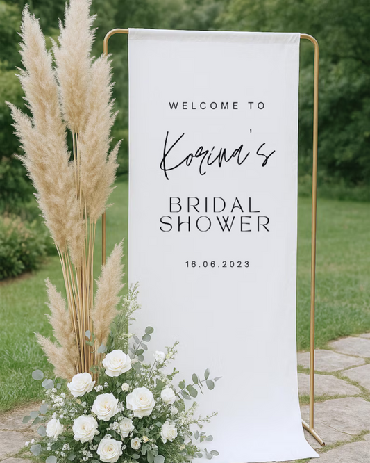 Welcome Sign for Bridal Shower, Personalized Fabric Bridal Shower Sign, Custom Bridal Shower Sign, Custom Bridal Shower Decor
